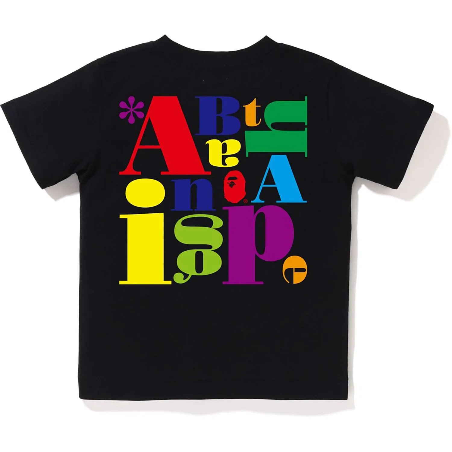 Colorful A BATHING APE Logo T-shirt for Children