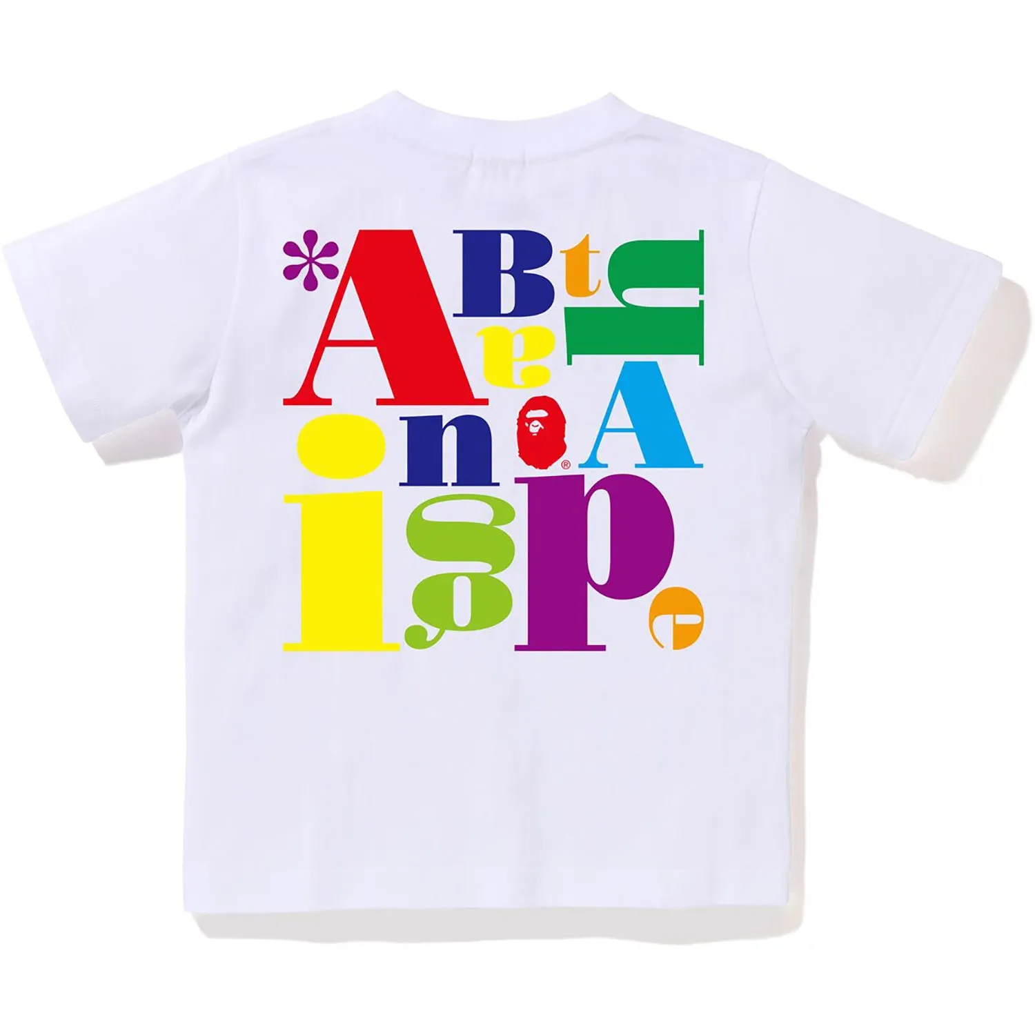 Colorful A BATHING APE Logo T-shirt for Children