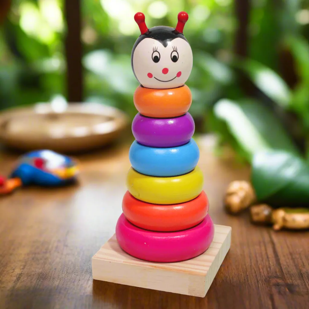 Colorful Frog Tower Toy for Children