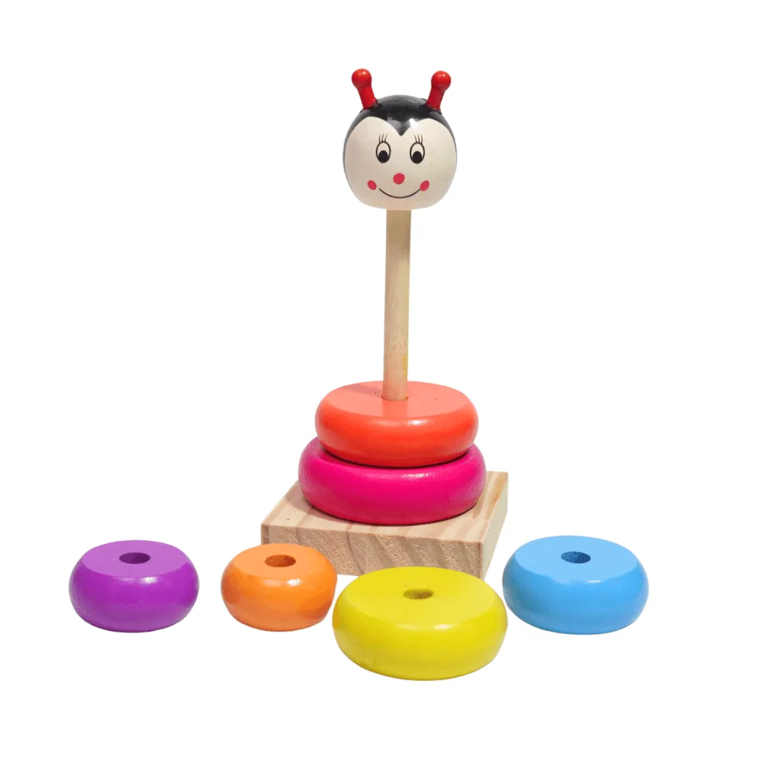 Colorful Frog Tower Toy for Children