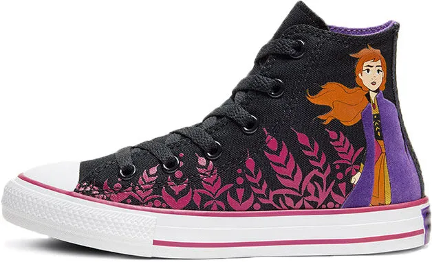 Converse Kids Chuck Taylor All Star Hi Top Frozen 2 Anna Black/Pink