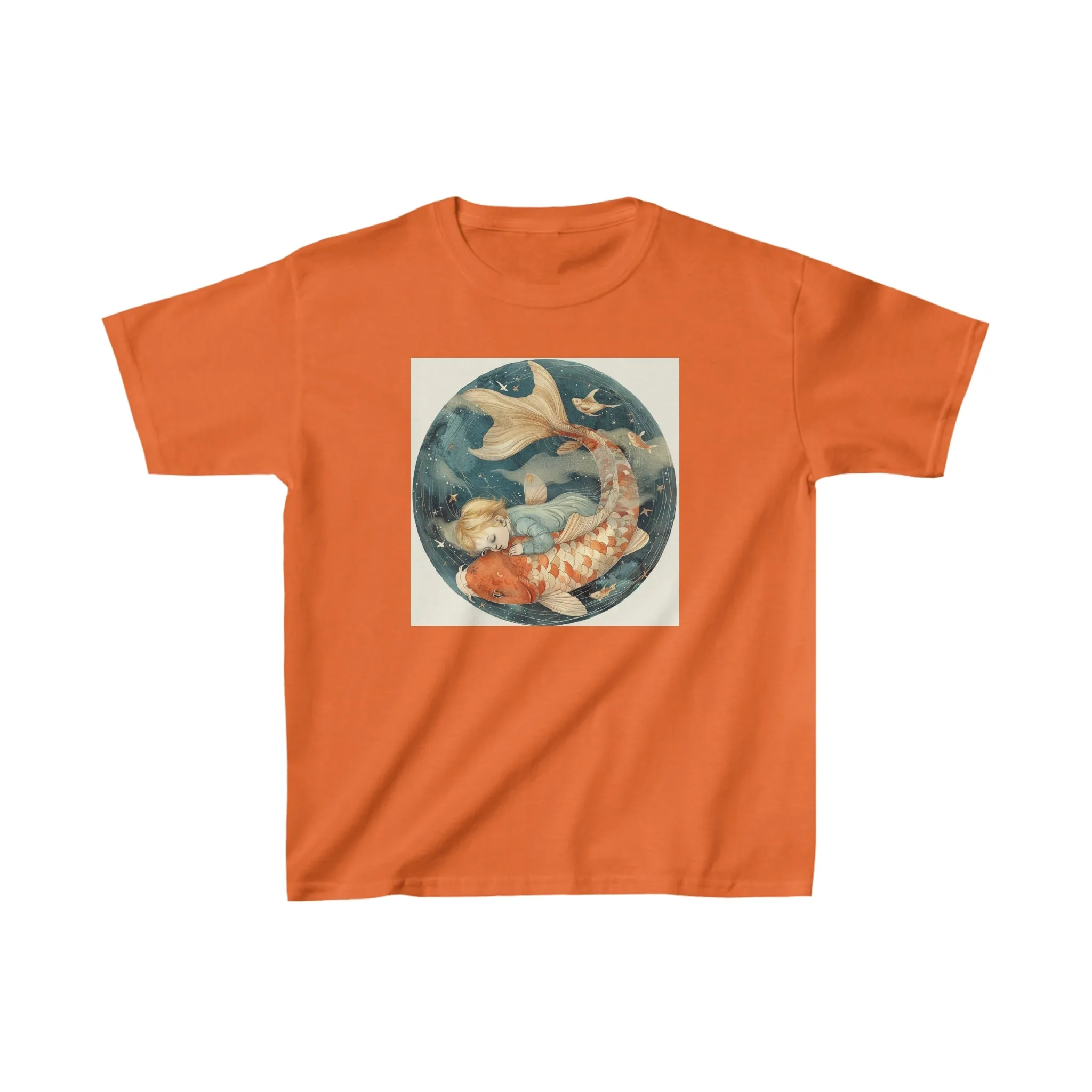 Kids Cotton Tee Featuring Pisces Zodiac