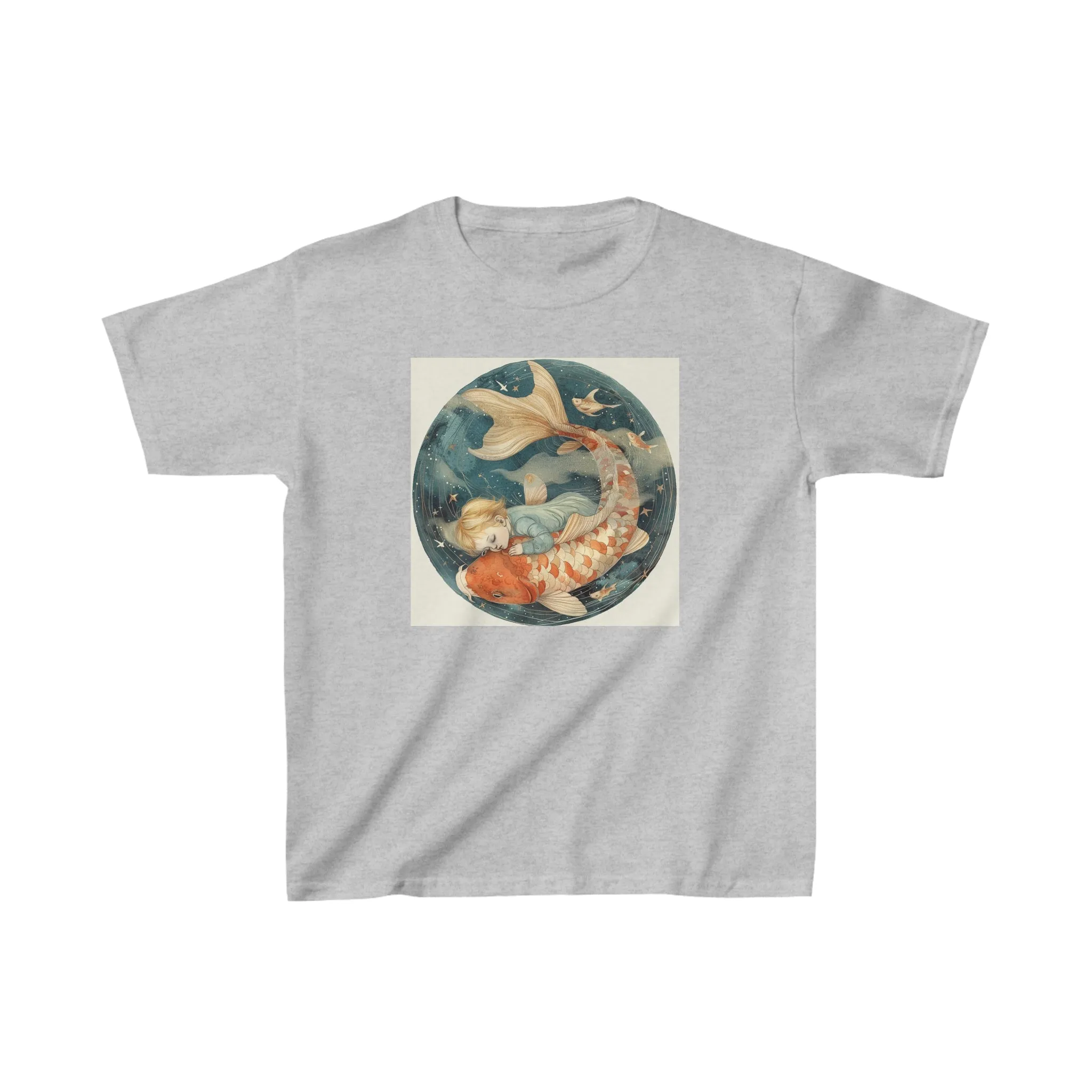 Kids Cotton Tee Featuring Pisces Zodiac