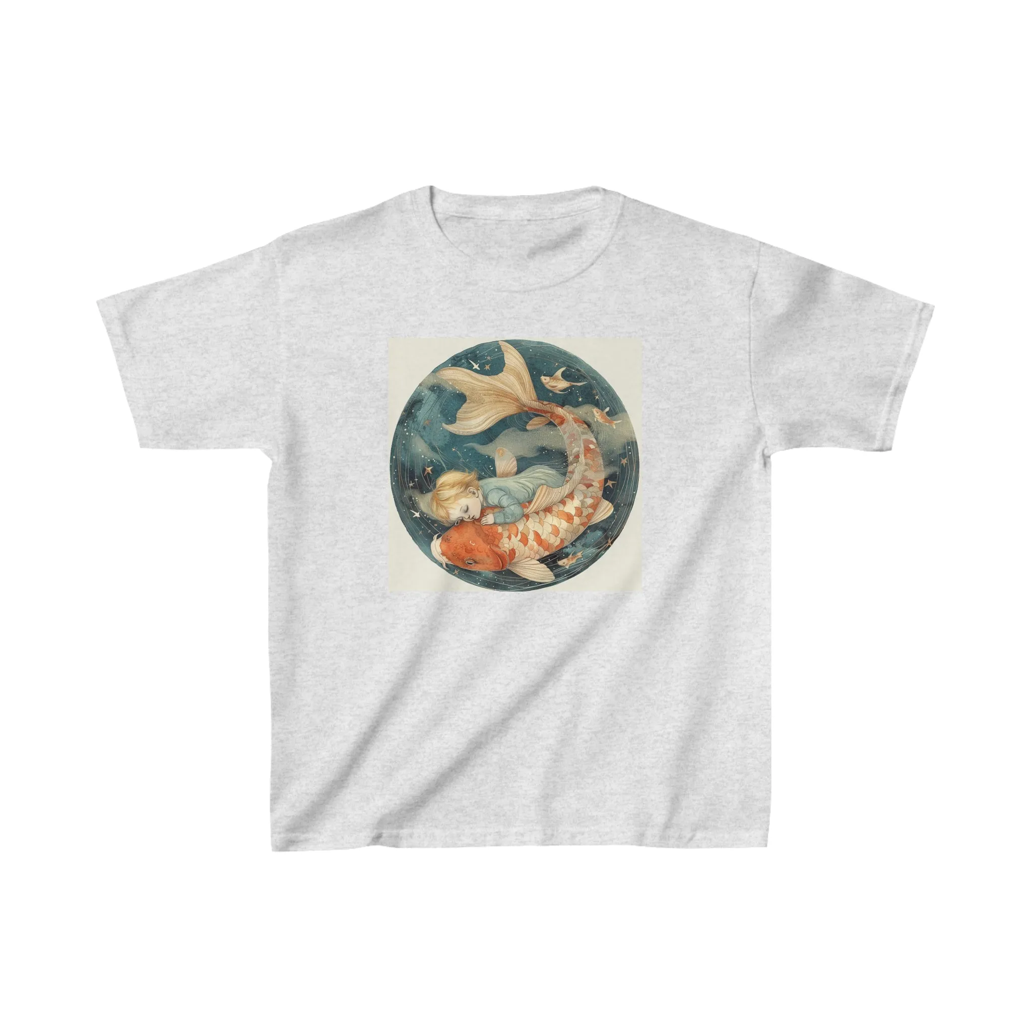 Kids Cotton Tee Featuring Pisces Zodiac