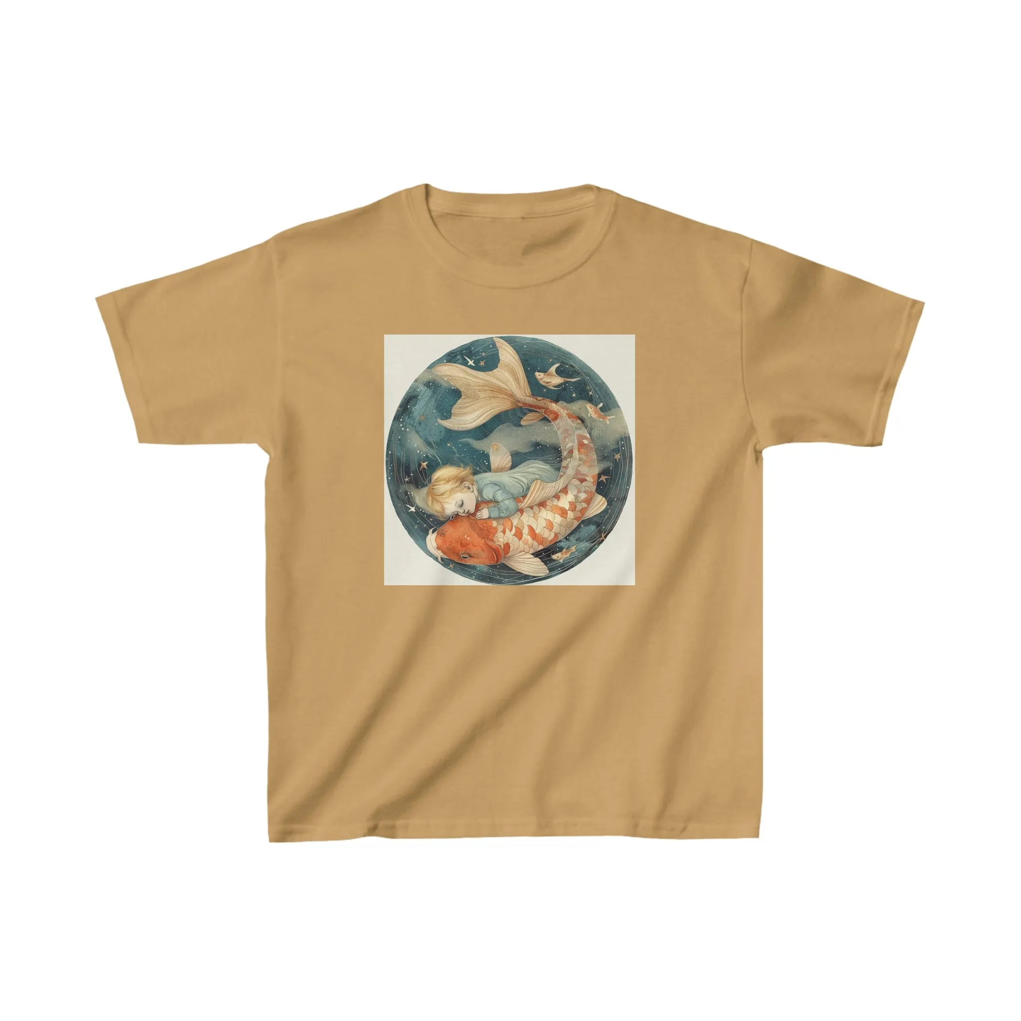 Kids Cotton Tee Featuring Pisces Zodiac