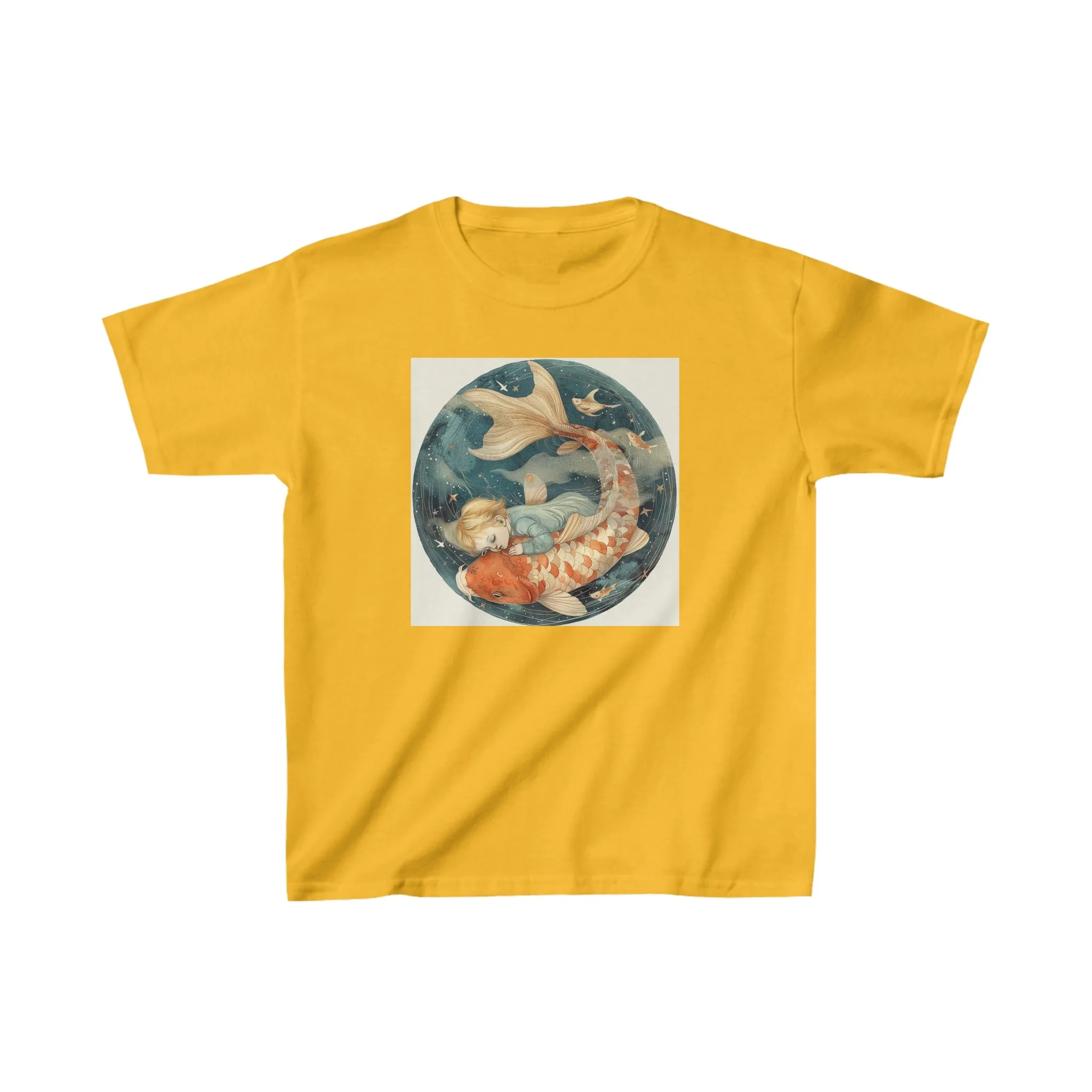 Kids Cotton Tee Featuring Pisces Zodiac