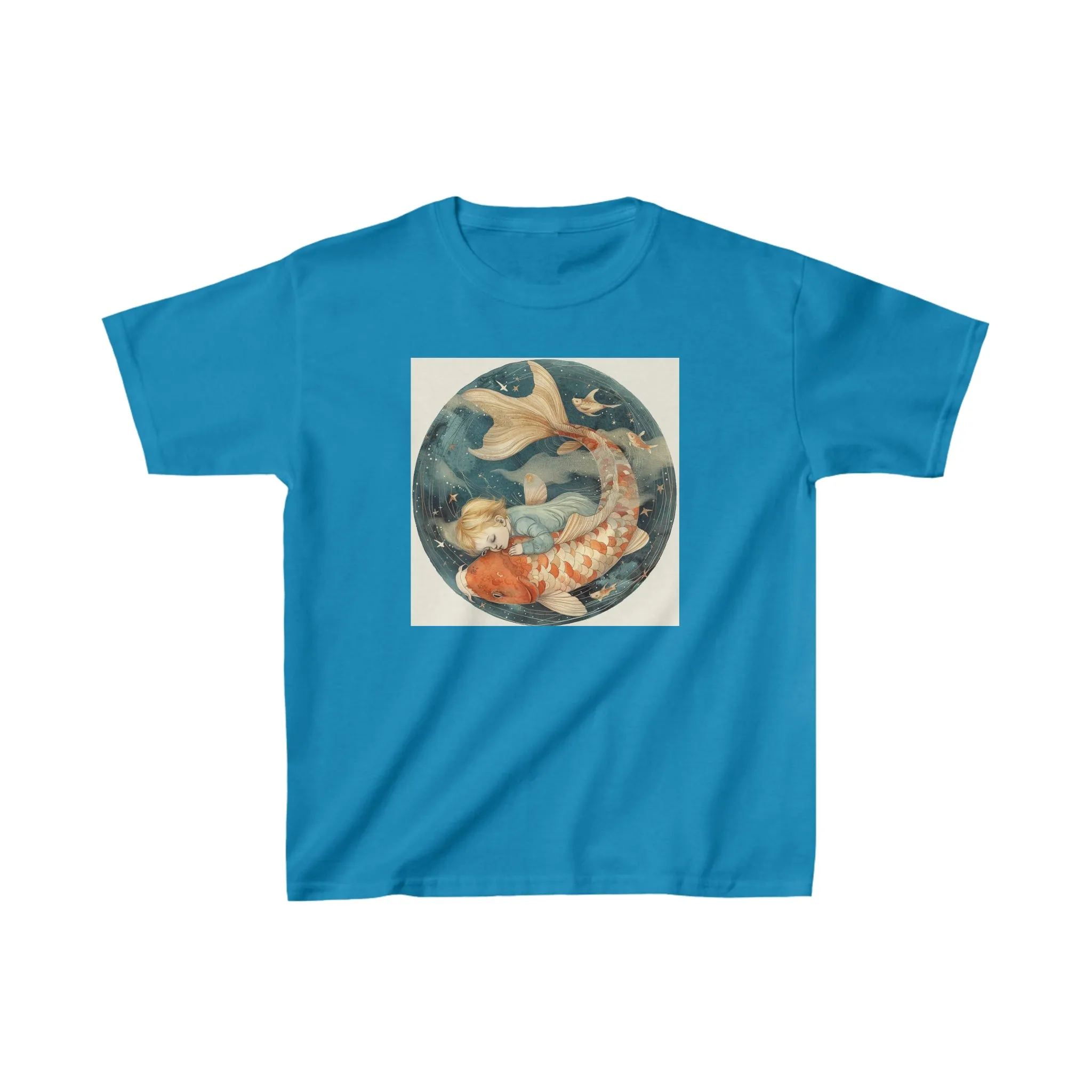 Kids Cotton Tee Featuring Pisces Zodiac