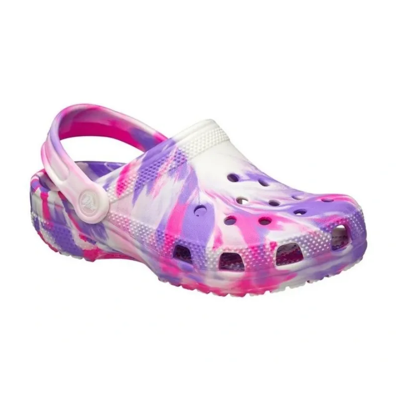 CROCS Classic Glow Marbled Clog Kids - Pink Crush/Multi