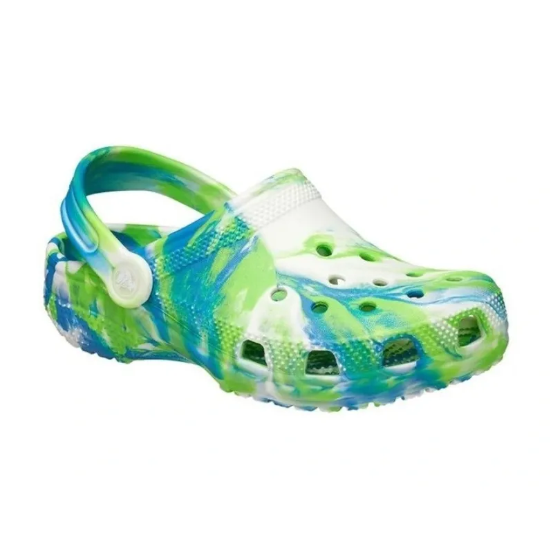 CROCS Classic Glow Marbled Clog Kids - Prep Blue/Multi