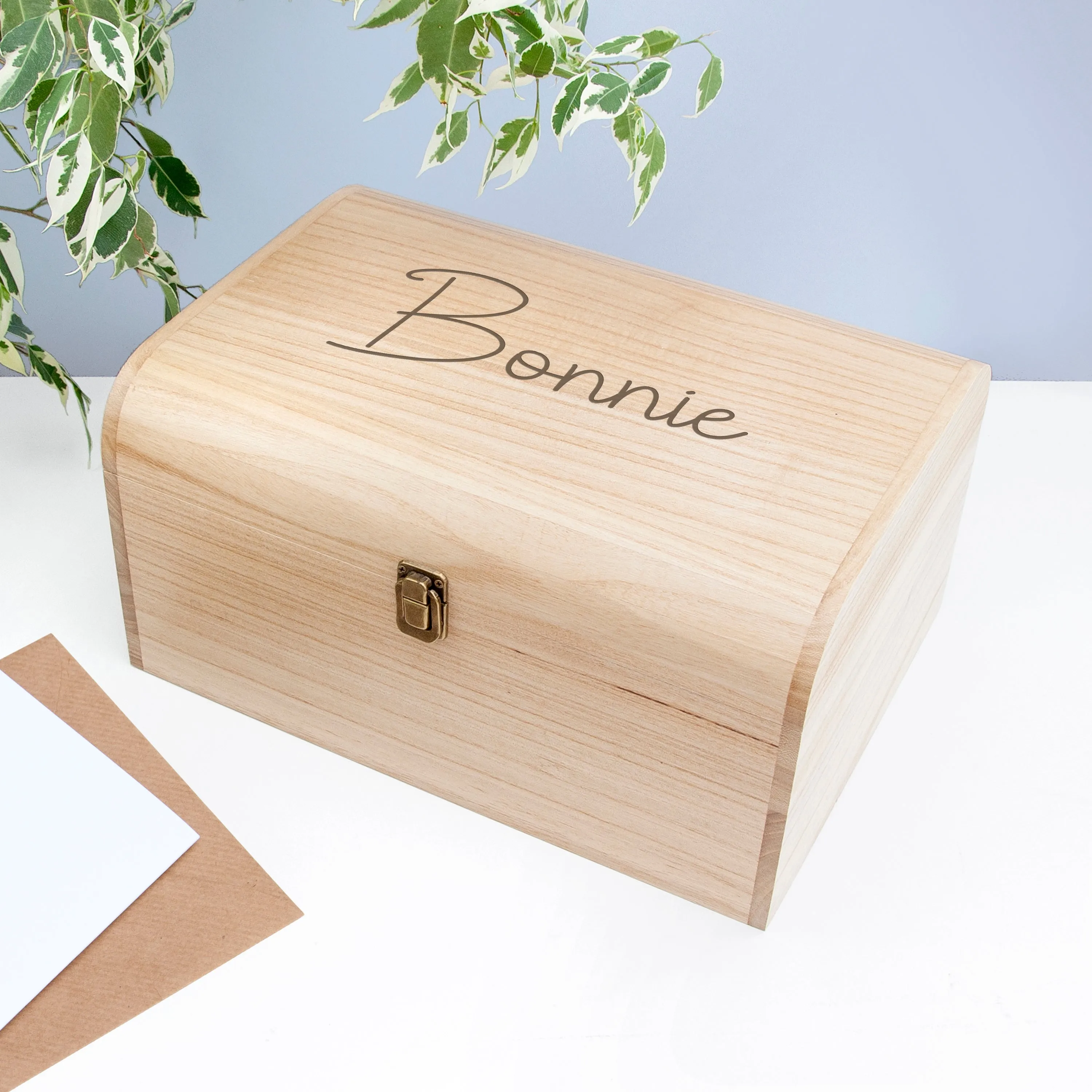 Personalised Engraved Wooden Keepsake Chest for Kids