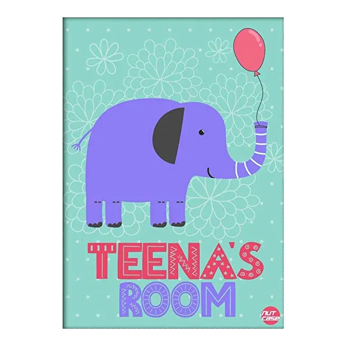 Custom Wall Decor Stickers for Kids Bedroom Decor - Blue Elephant