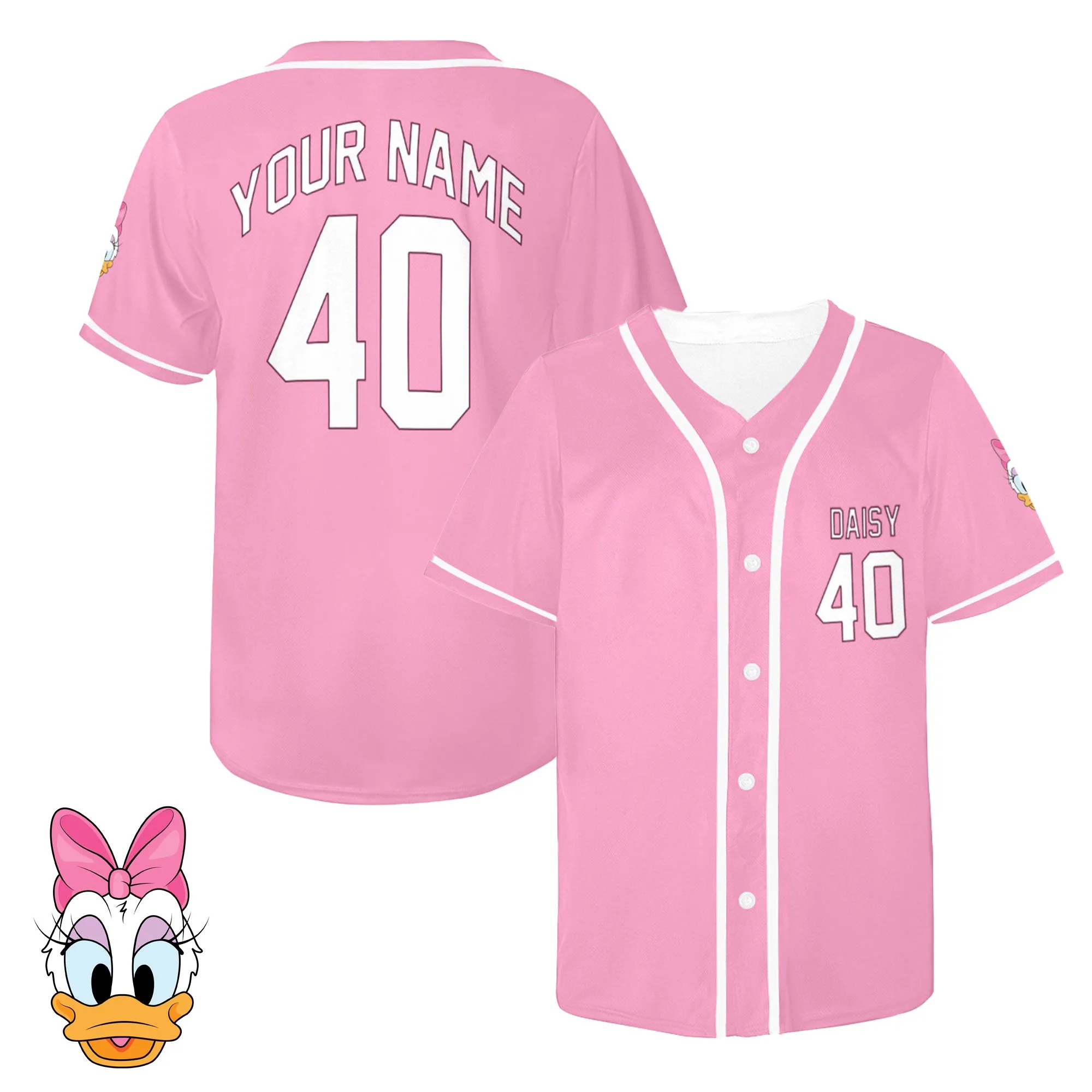 Daisy Duck Customizable Jersey (Adults And Kids Sizes)