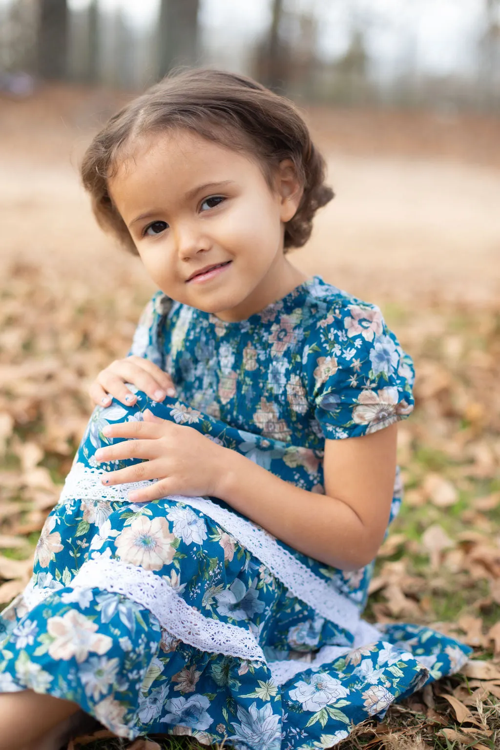 Dark Blue Isla Dress for Children