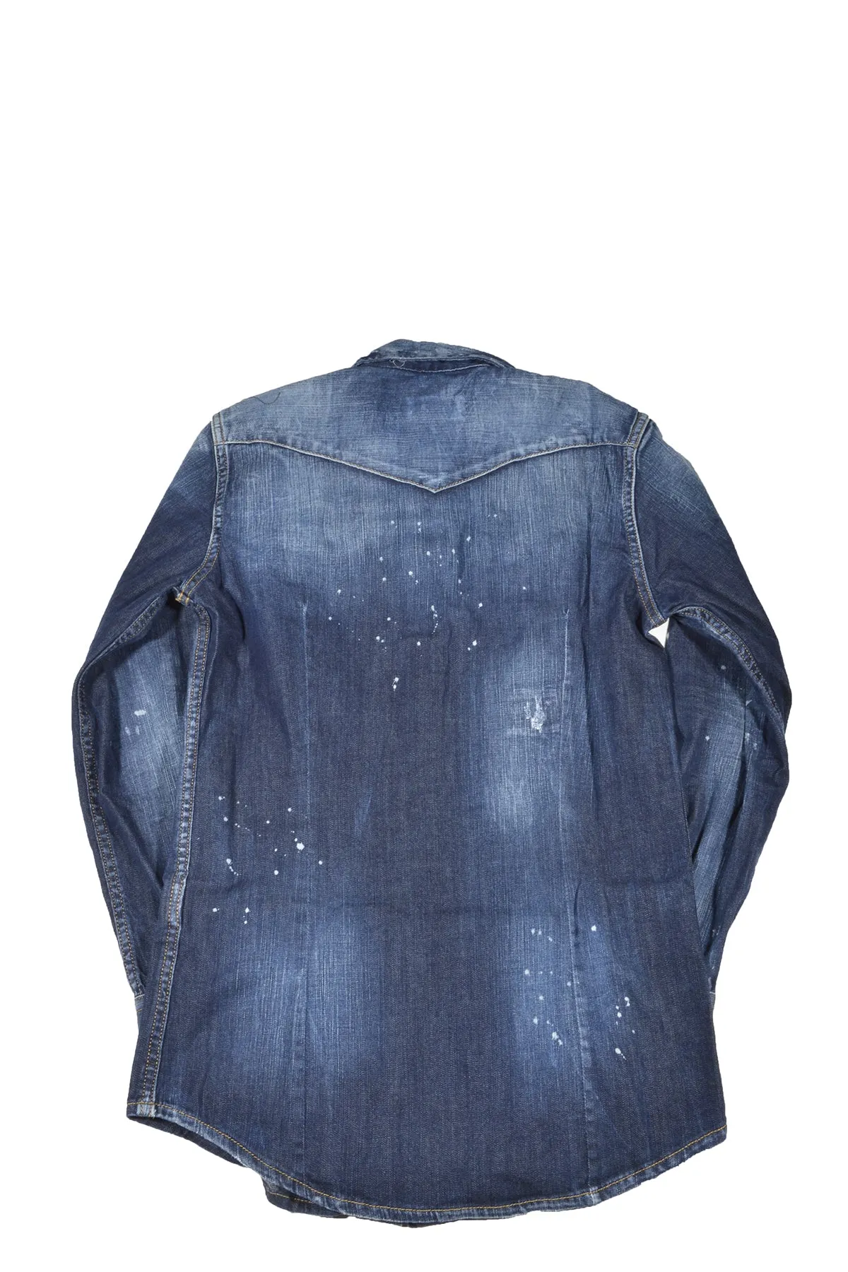 Denim Shirt with Dsquared2 Kids Logo Tag