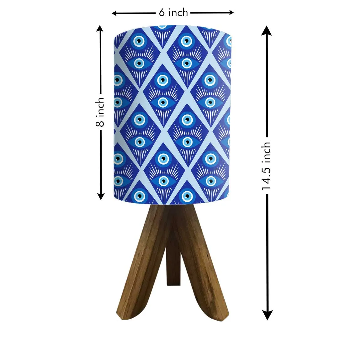 Designer Mini Tripod Table Lamp for Kids Bedroom Study - Evil Eye Protector