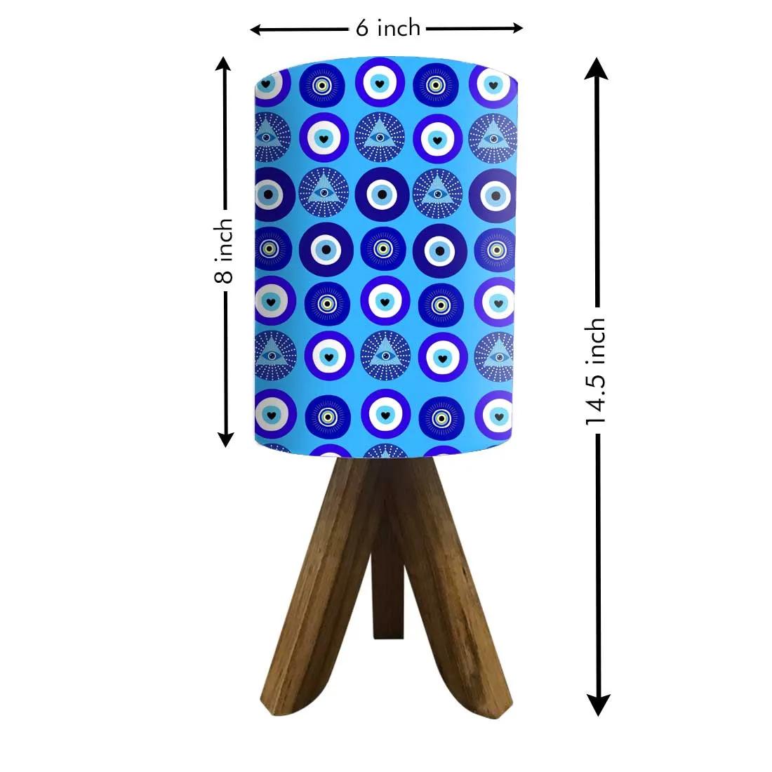 Designer Mini Tripod Table Lamp for Kids Bedroom Study - Evil Eye Protector