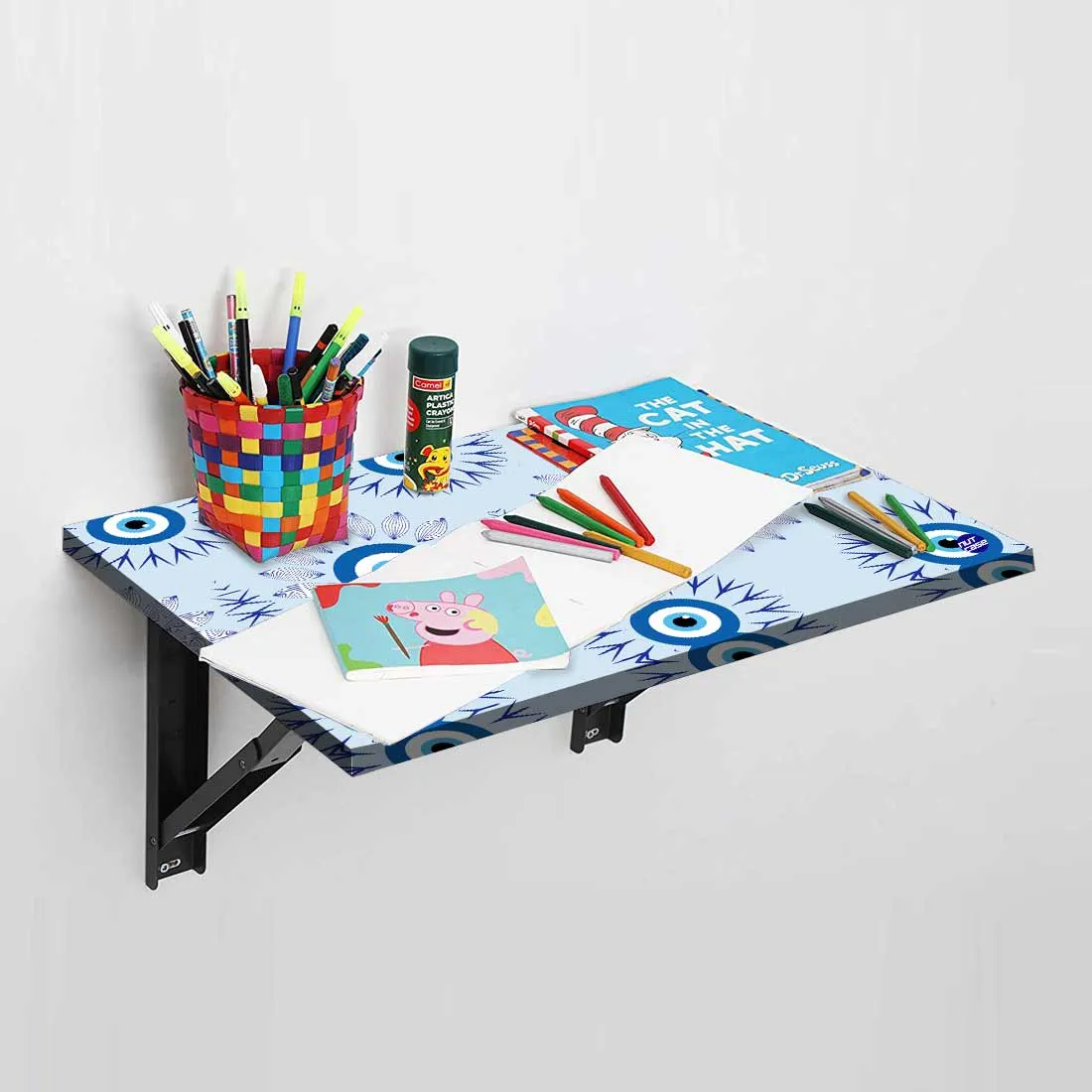 Designer Wall Mounted Foldable Study Table for Kids - Evil Eye Protector