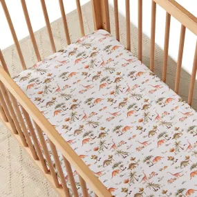 Dino Snuggle Hunny Fitted Cot Sheet