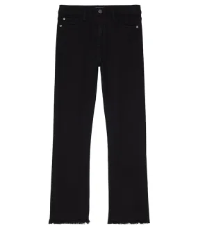 DL1961 Kids Emie High-Rise Straight in Black Peached Raw (Big Kids)