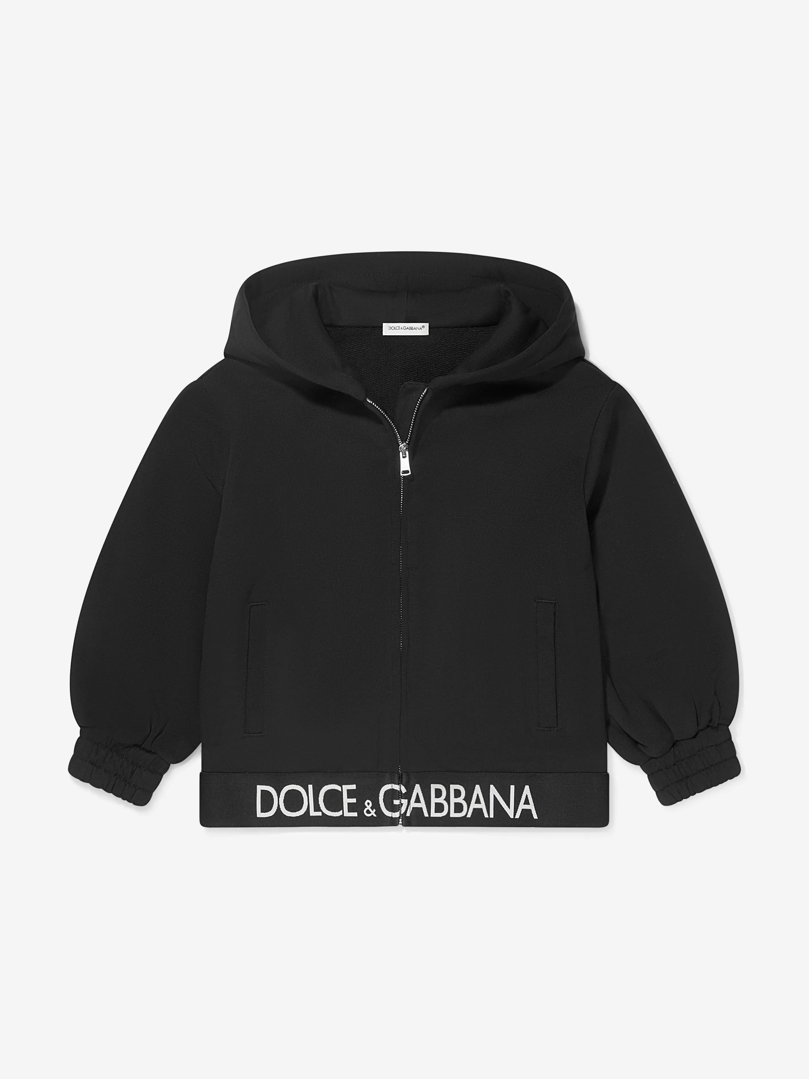 Dolce & Gabbana Kids - Kids Logo Waistband Zip Up Hoodie | Childsplay Clothing