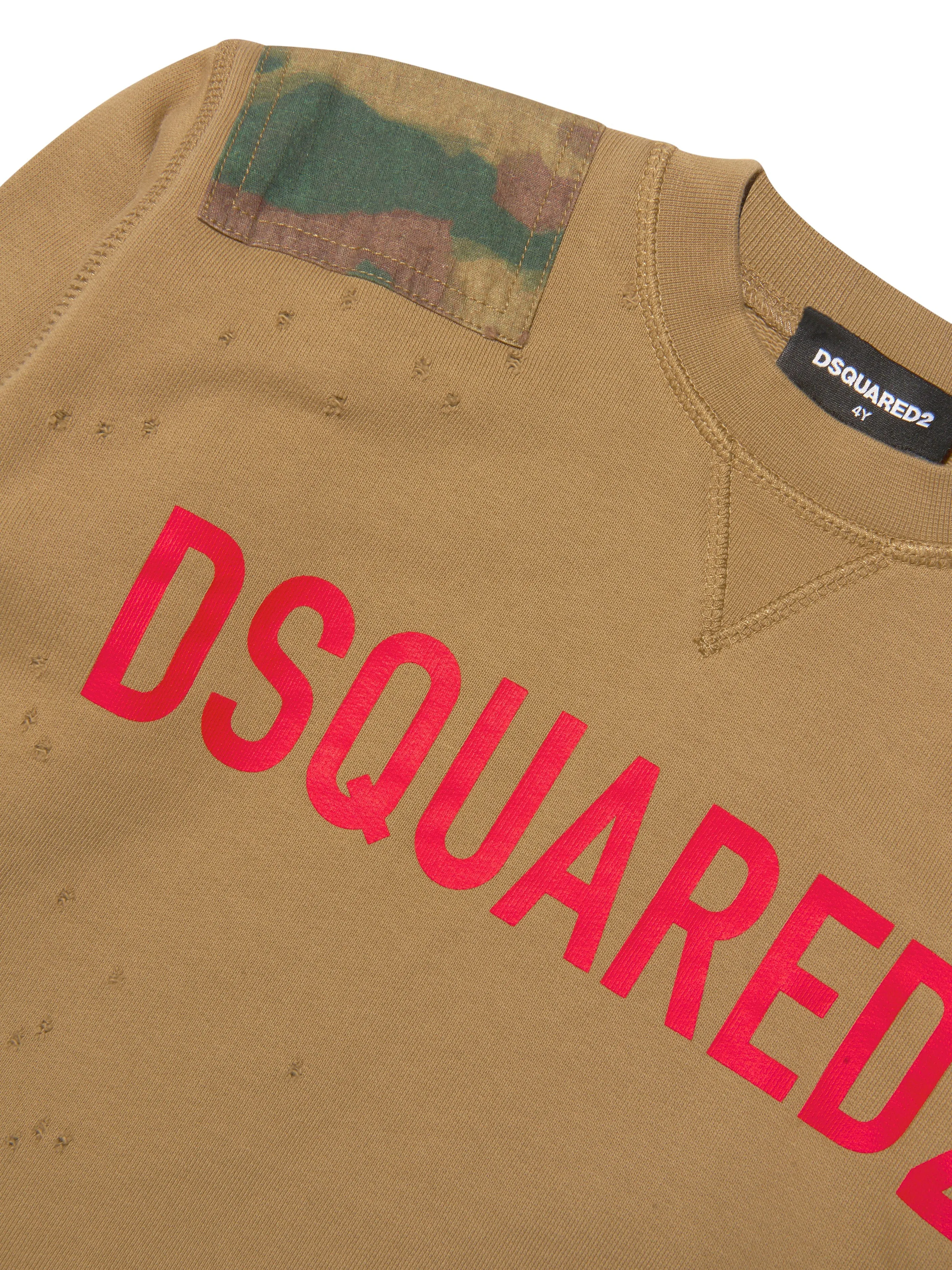 Dsquared2 Kids Patch Distressed Sweatshirt