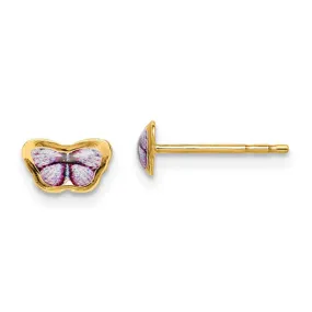 Children's Enamel Butterfly Earrings