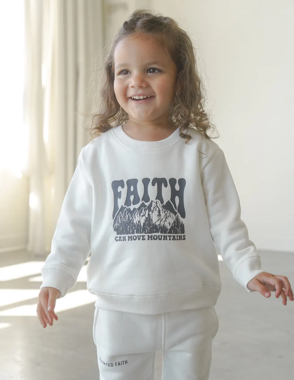 Kids Crewneck Faith Can Move Mountains