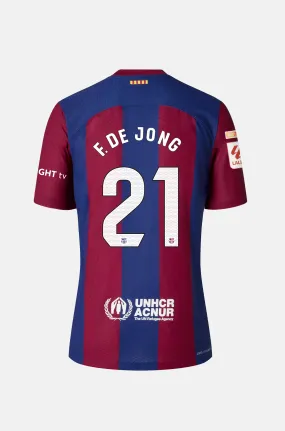 Junior Home Shirt 23/24 for F. de Jong from FC Barcelona