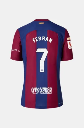 FC Barcelona Kids' Home Shirt 23/24 - Junior - FERRAN