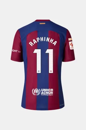 FC Barcelona Home Shirt 23/24 for Juniors - RAPHINHA