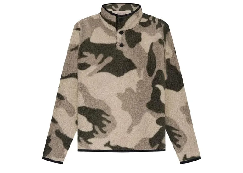 Fear of God ESSENTIALS Kids Beige Camo Sweatshirt