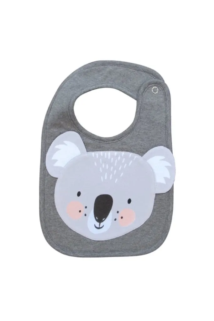 Koala Print Baby Bib