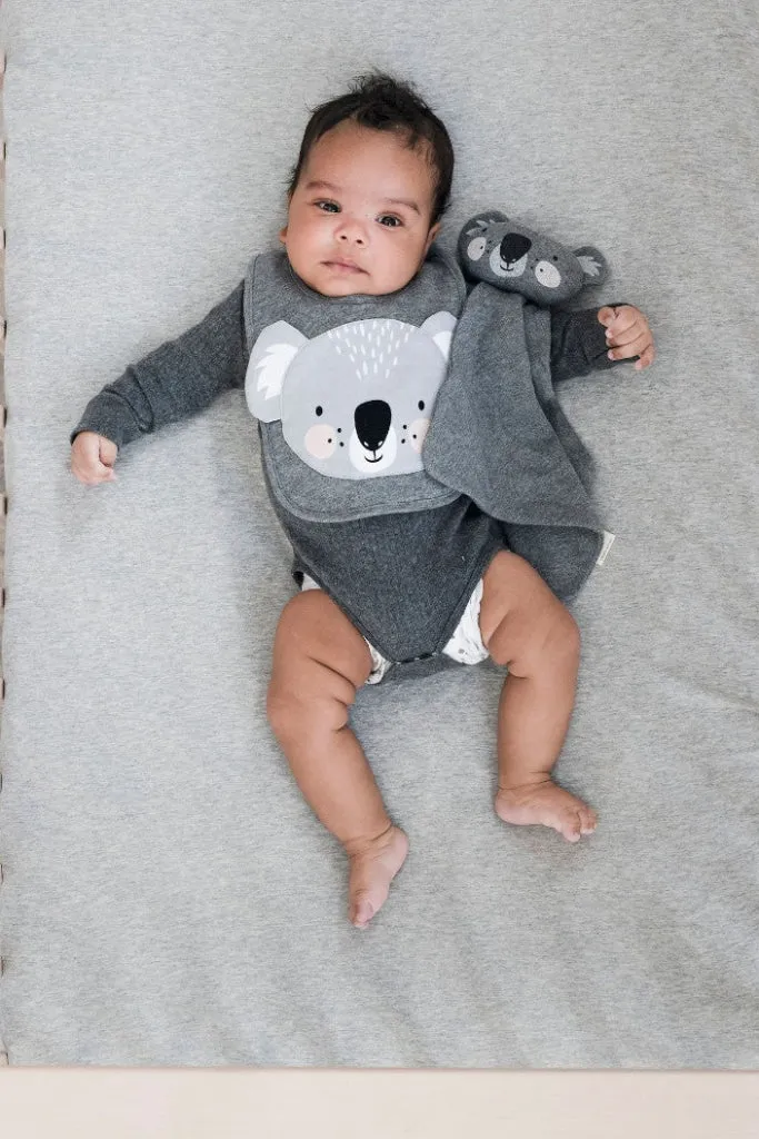 Koala Print Baby Bib