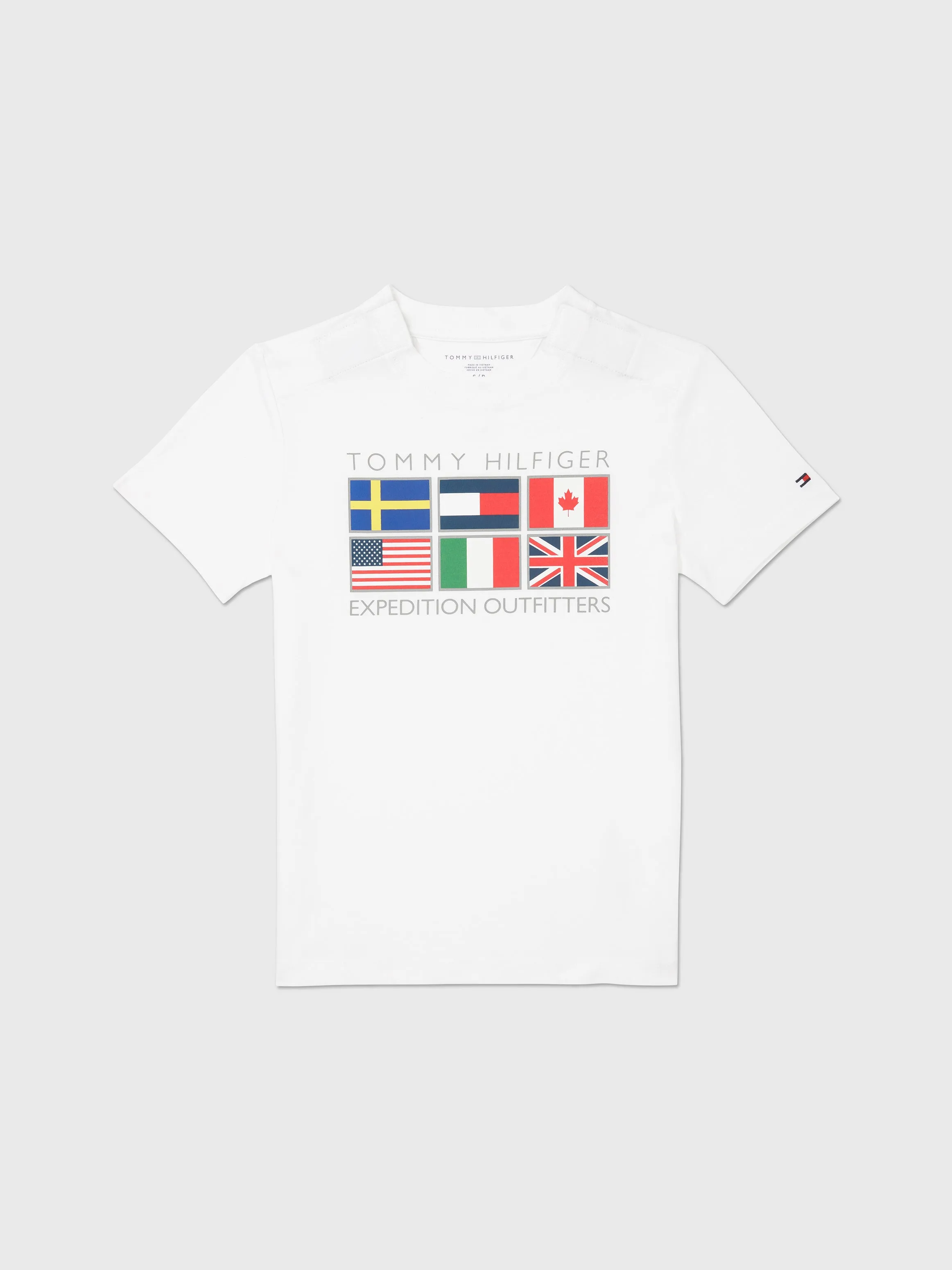 Flags Reflective Tee (Kids) - Fresh White