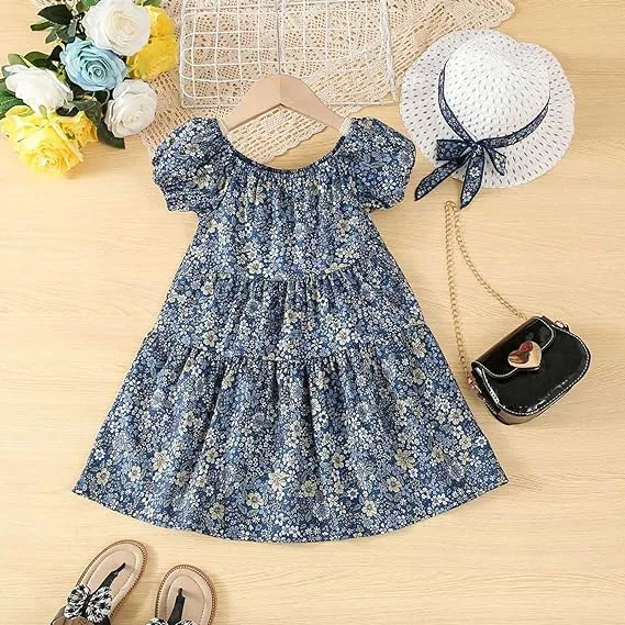 Floral Princess Dress with Hat