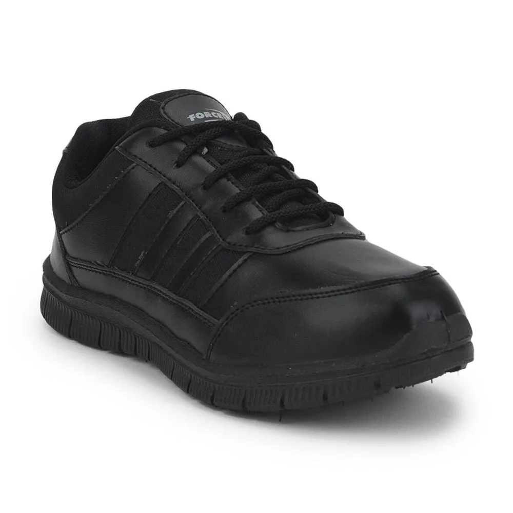 Force 10 Black Uniform Lacing School Shoe For Kids GOLA-03L By Liberty