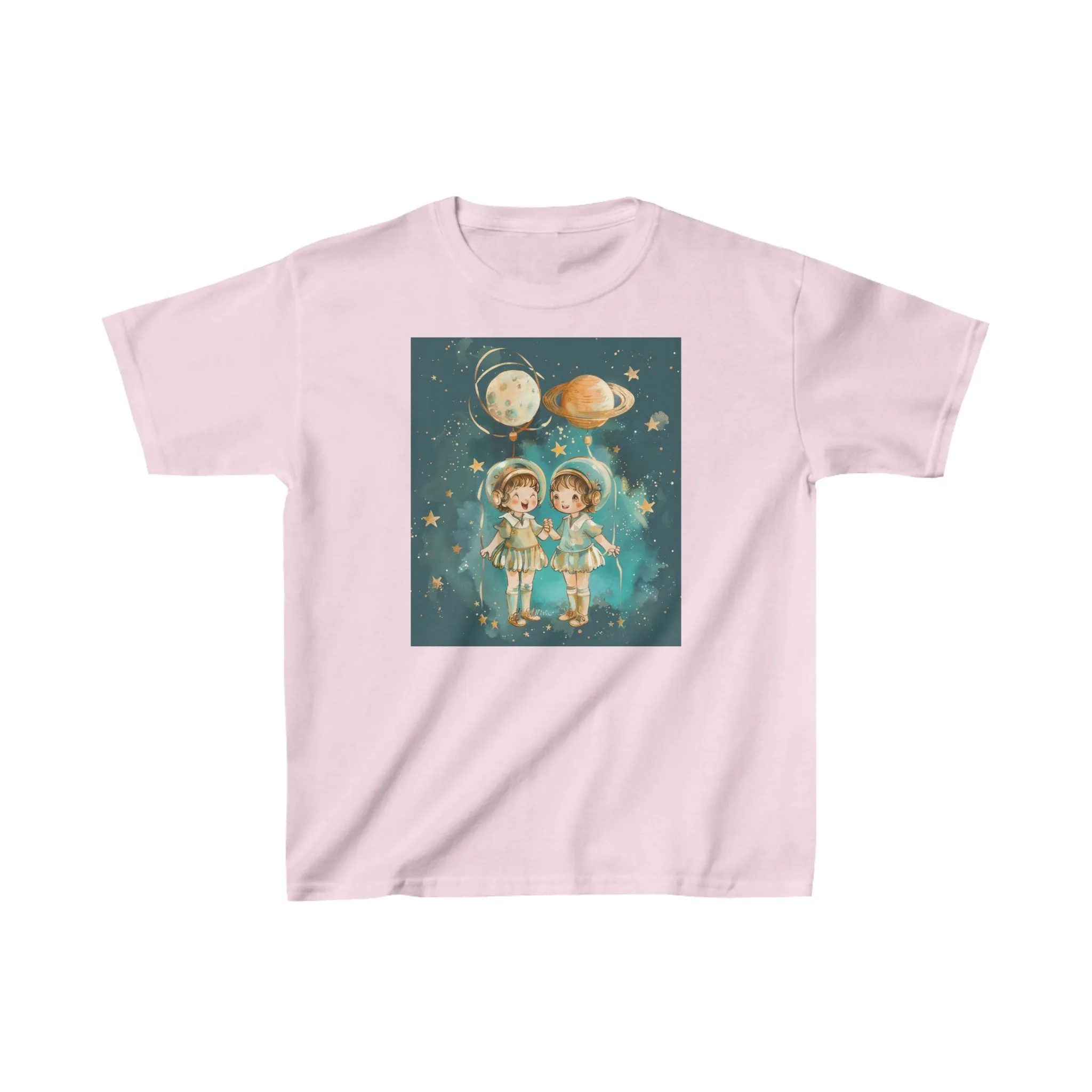 Heavy Cotton Tee for Kids - Gemini Zodiac