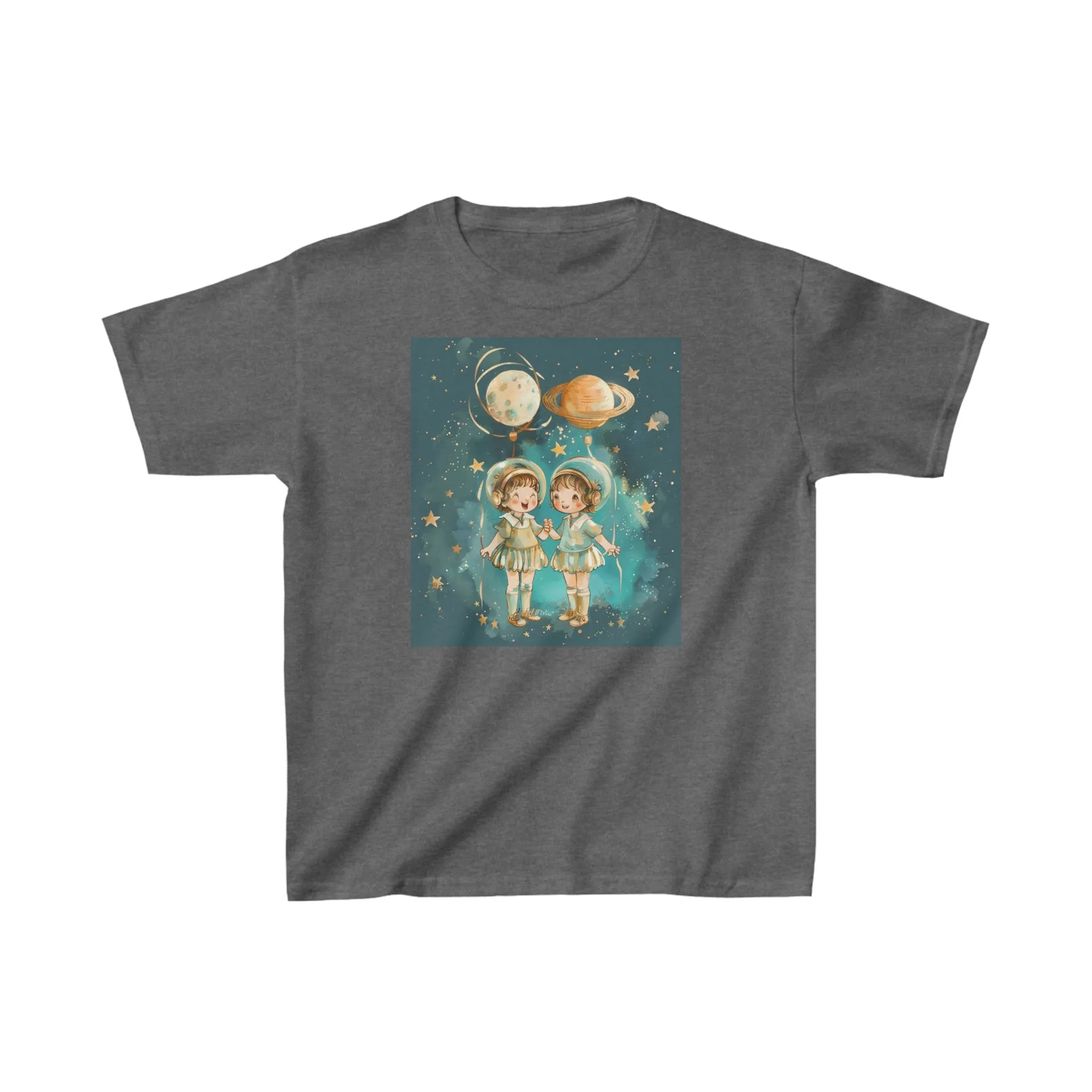 Heavy Cotton Tee for Kids - Gemini Zodiac