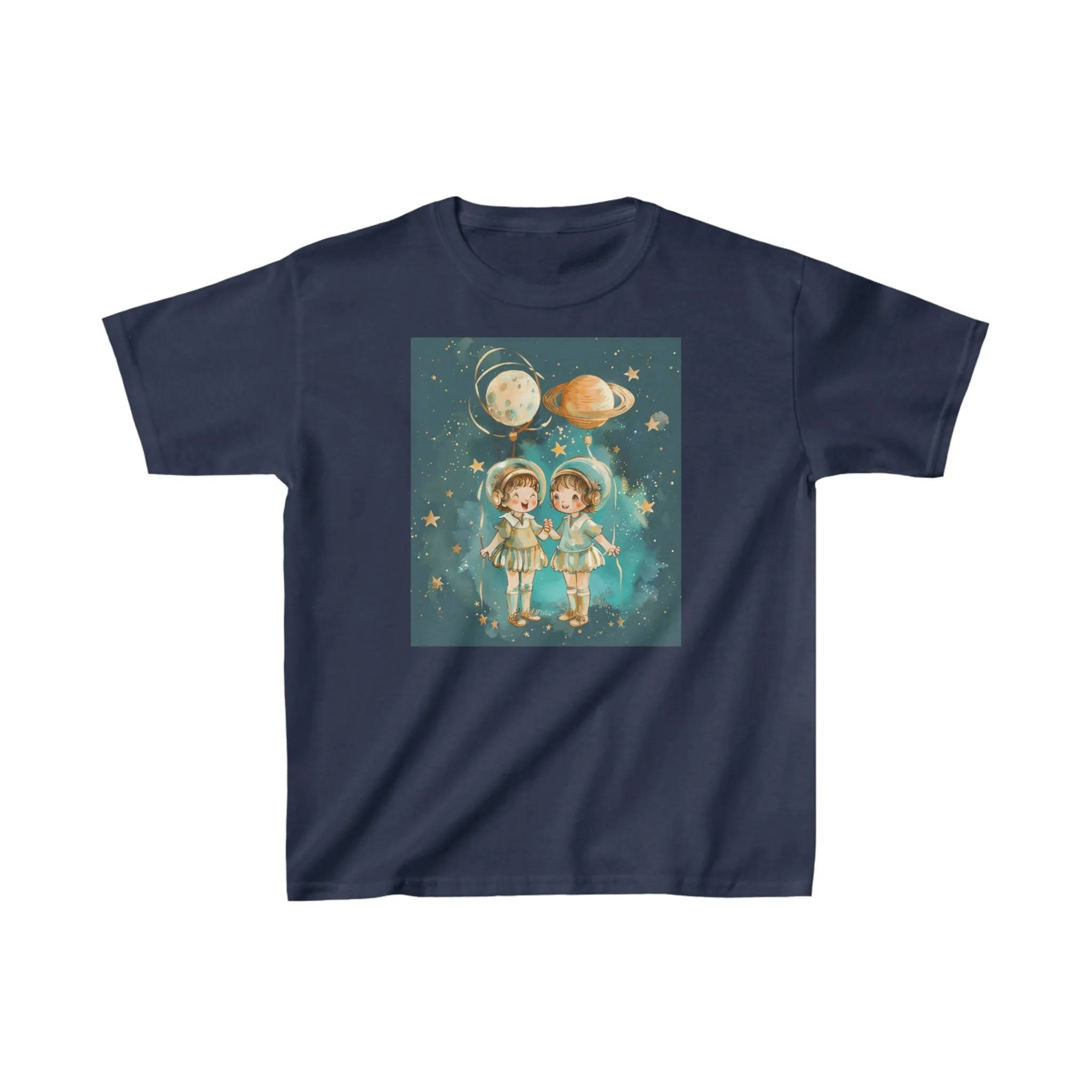 Heavy Cotton Tee for Kids - Gemini Zodiac