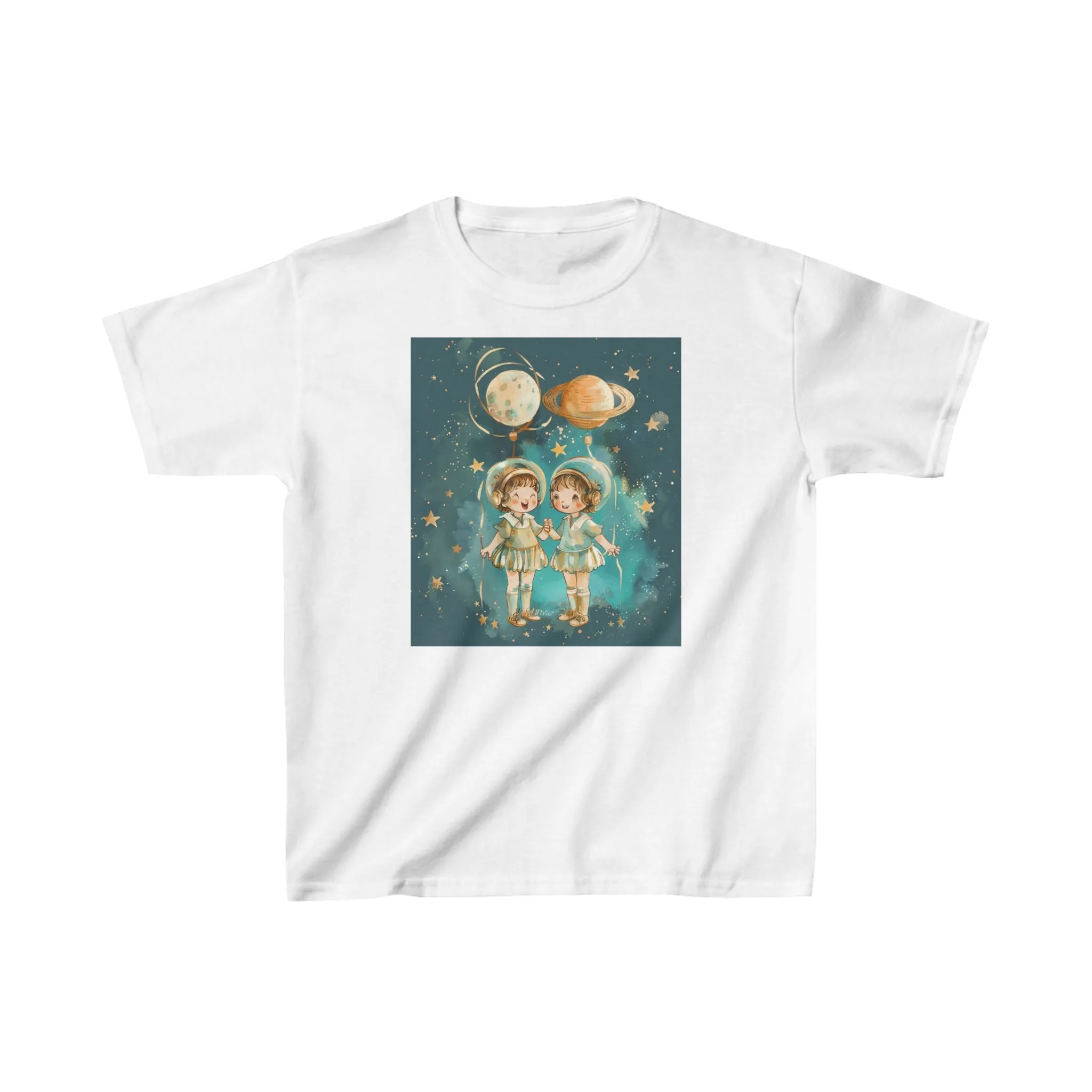 Heavy Cotton Tee for Kids - Gemini Zodiac