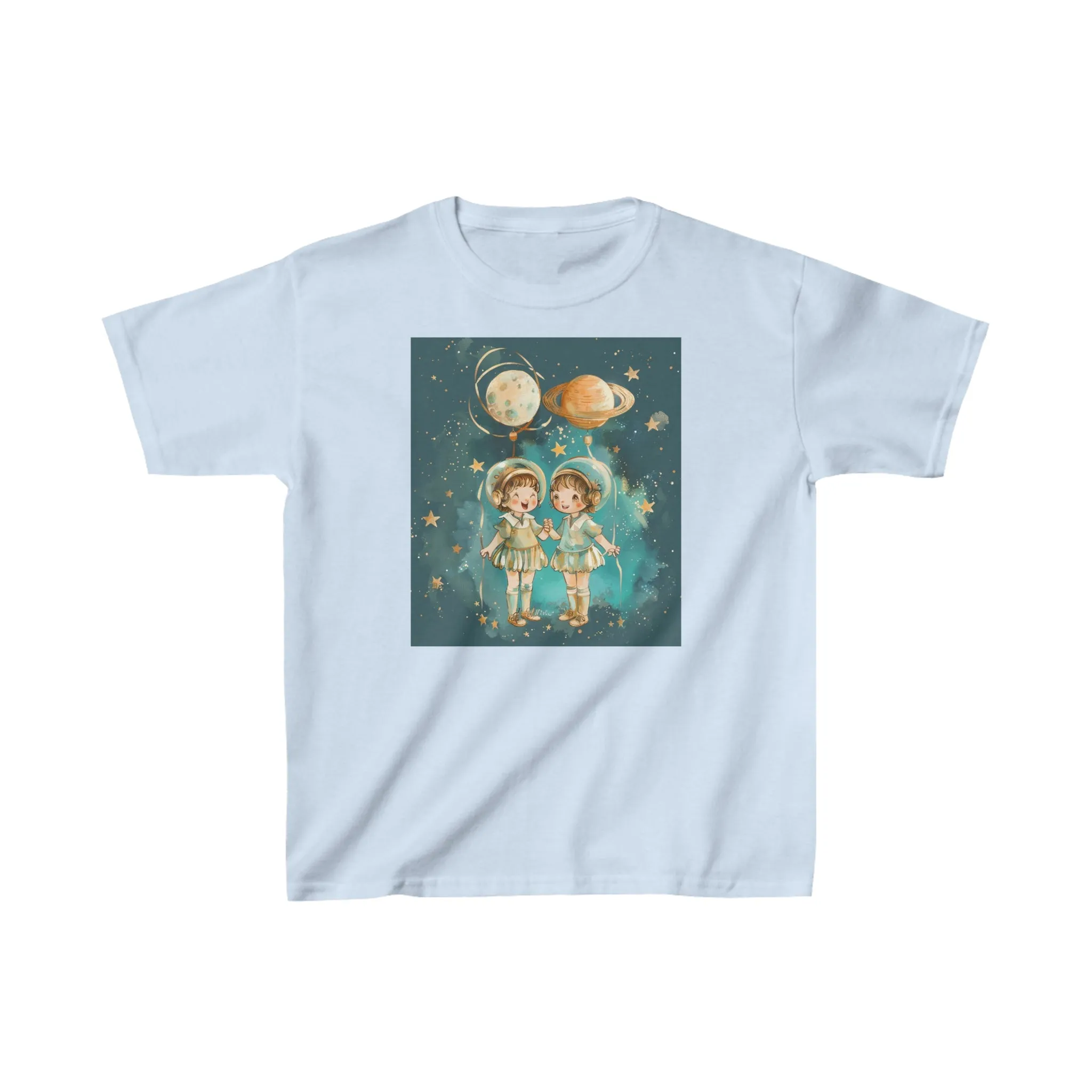 Heavy Cotton Tee for Kids - Gemini Zodiac