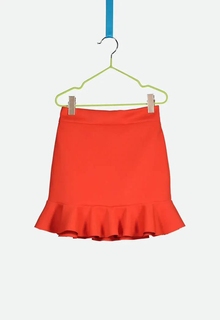 Ruffled Soft Fabric Skirt