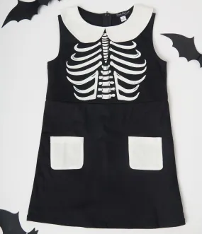 Smak Parlour Kid's Black & White Glow Skeleton Power Mini Dress