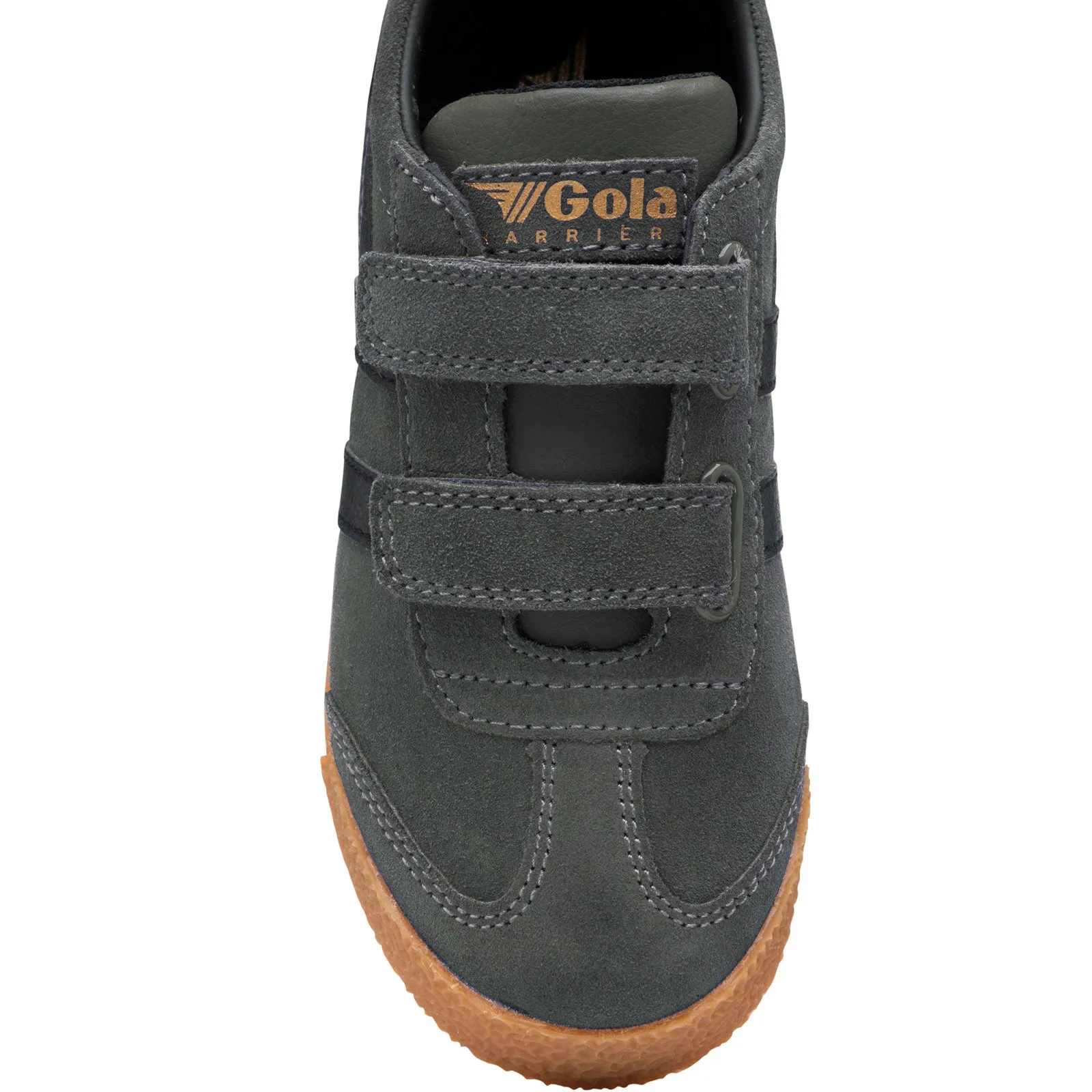 Gola Classics Kids Harrier Strap Suede Trainers - Graphite