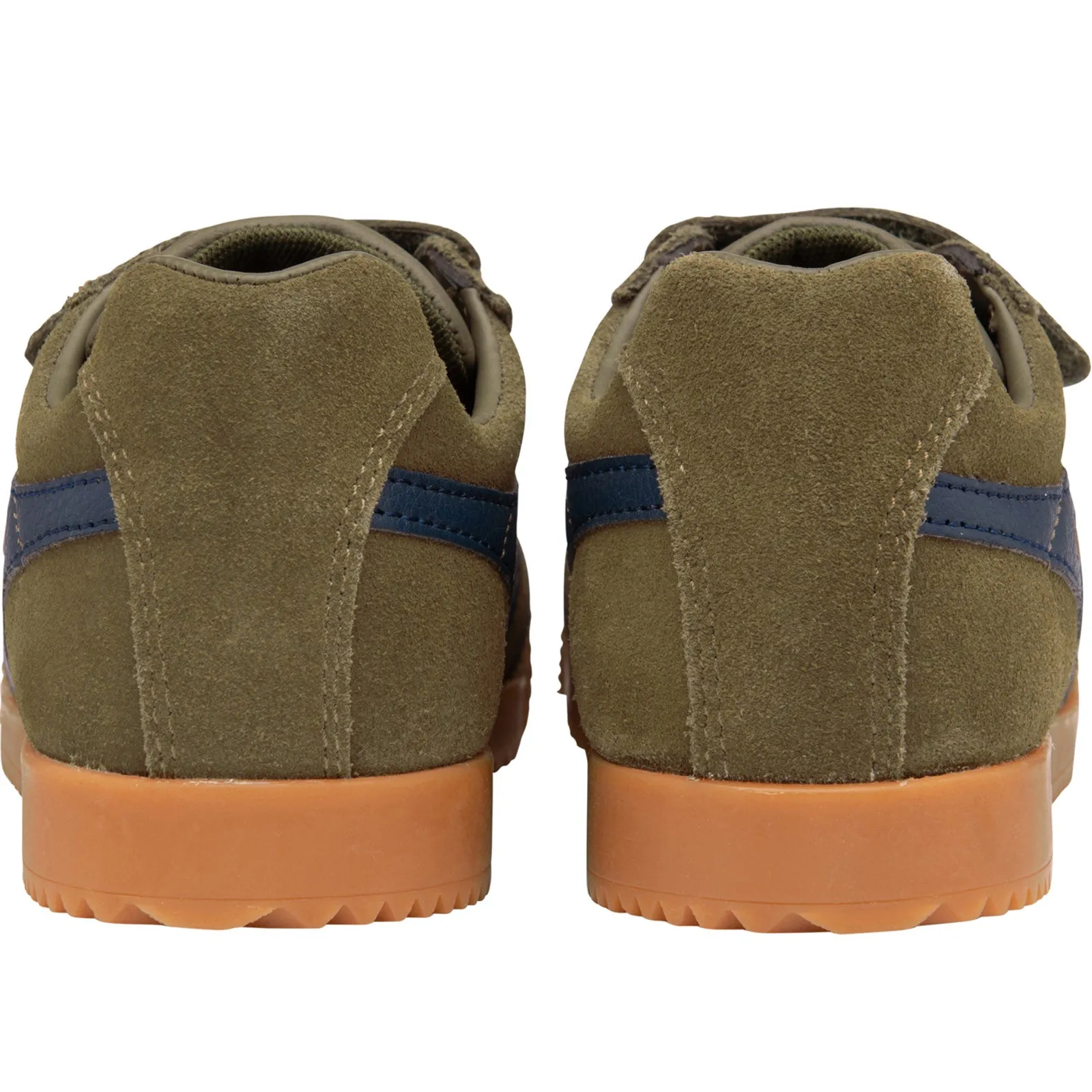 Gola Classics Kids Harrier Strap Suede Trainers - Khaki