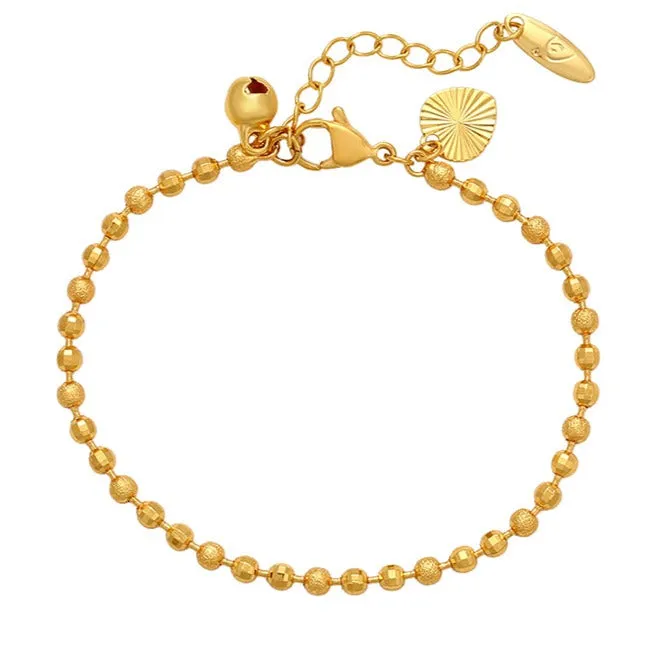 Kids Size Heart Anklet in 24k Gold Plating