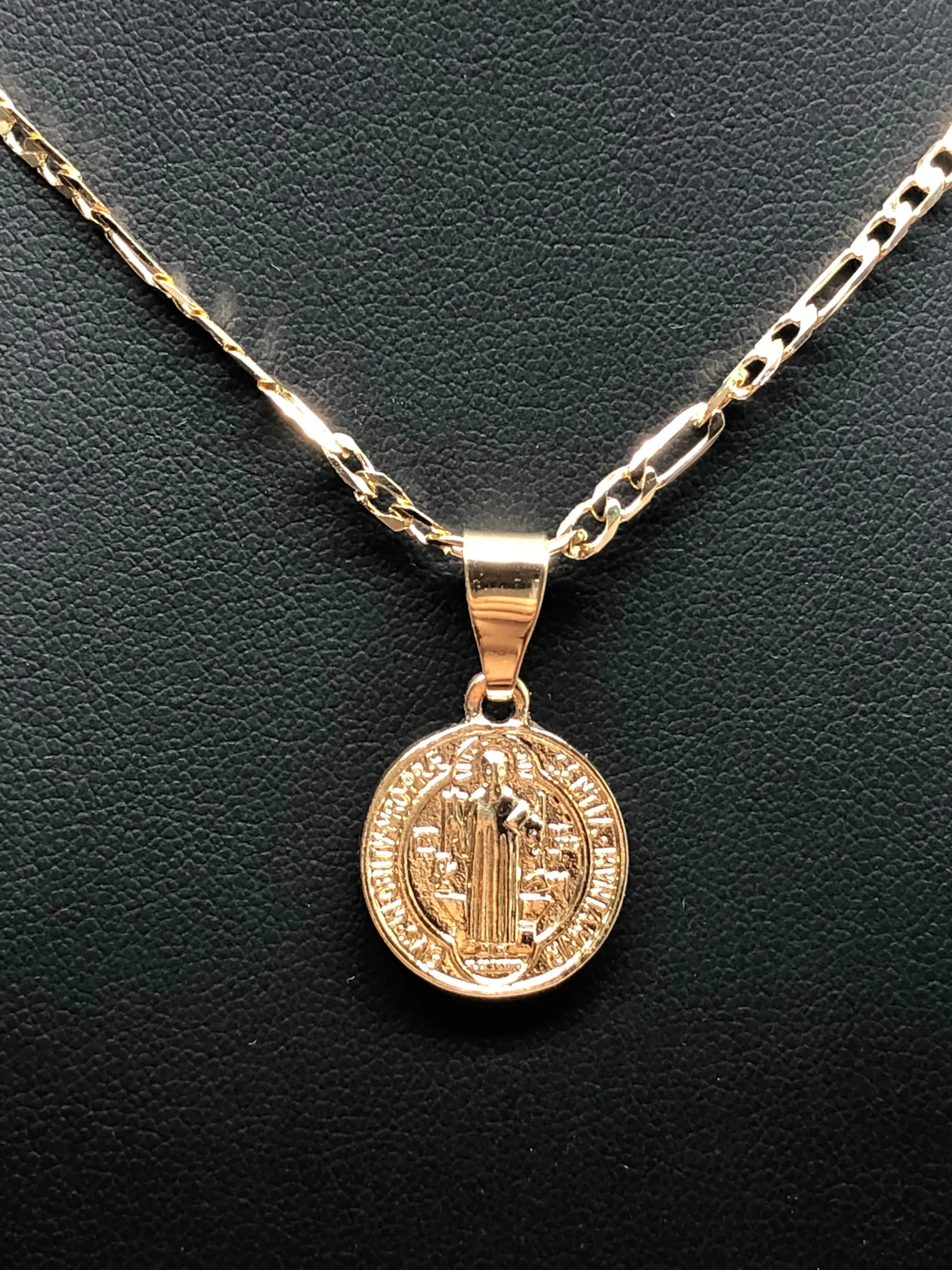 Gold Plated Kids San Benito Protection Necklace