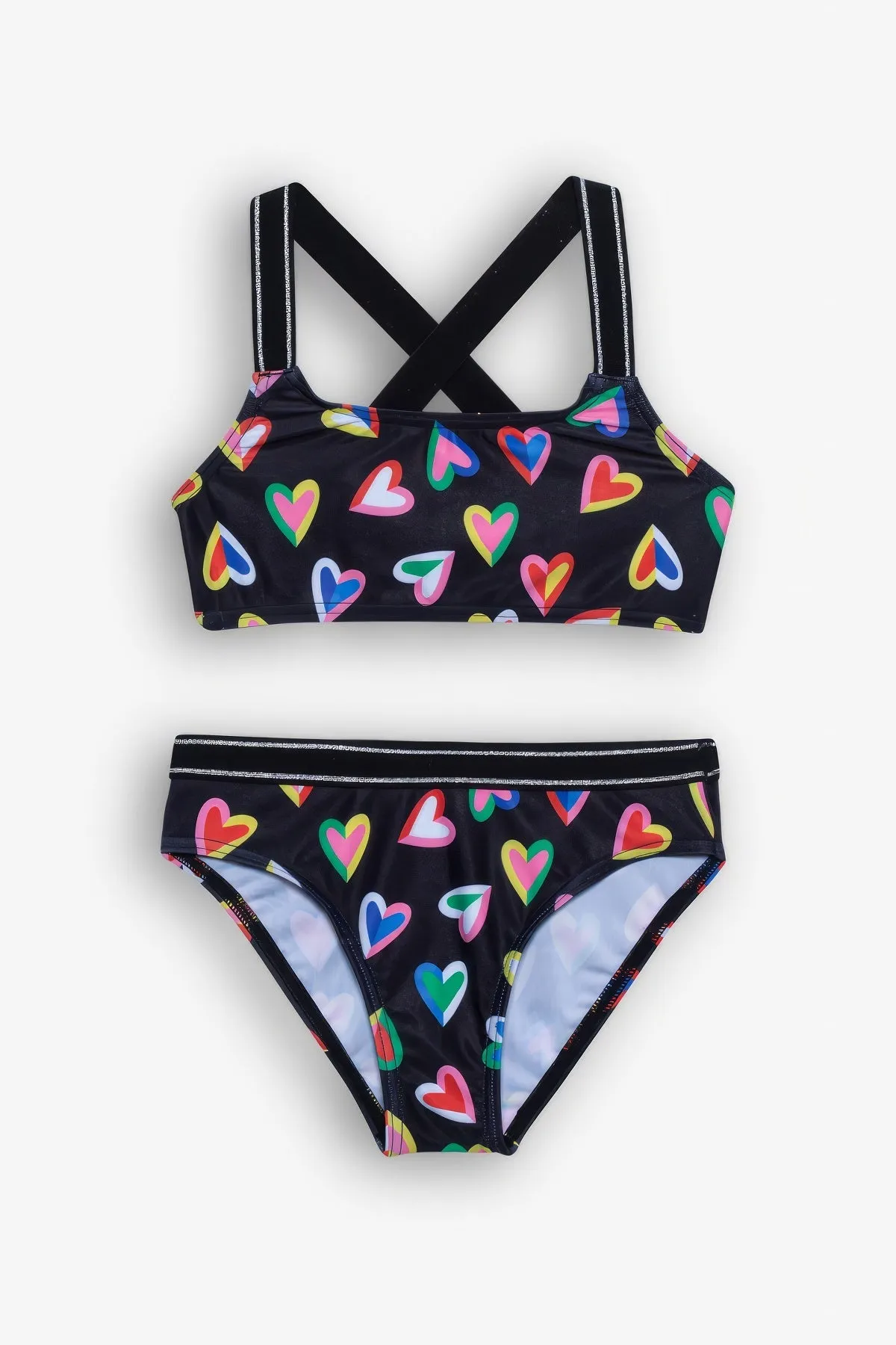 GOTTEX KIDS HEARTS BRALETTE BIKINI TOP AND BIKINI BOTTOM