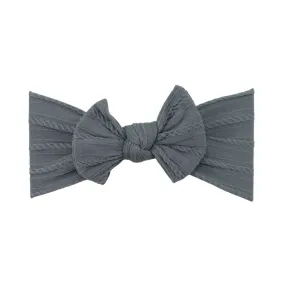 Infant Bow Headband in Gray