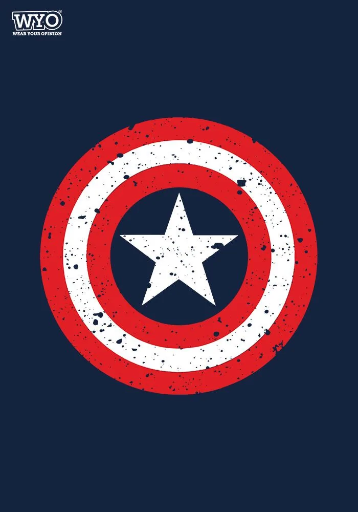 Grunge Shield Captain America Sr Kids T-Shirt